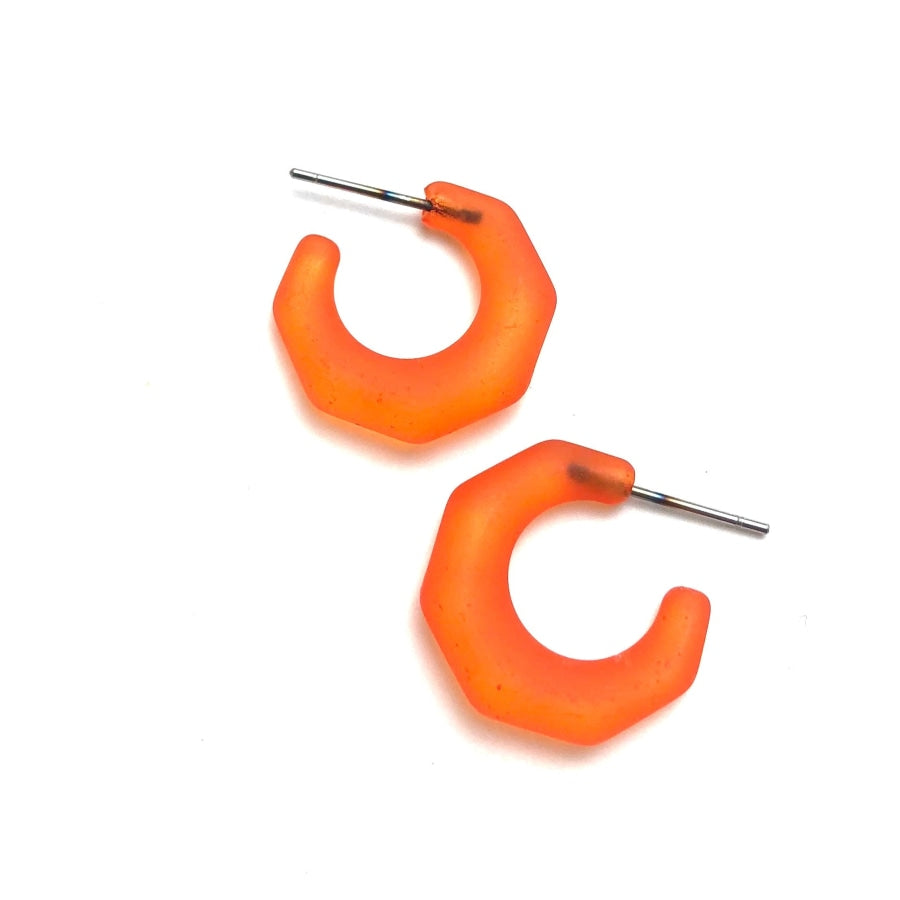 Kit Hoop Earrings Orange Kit Hoops