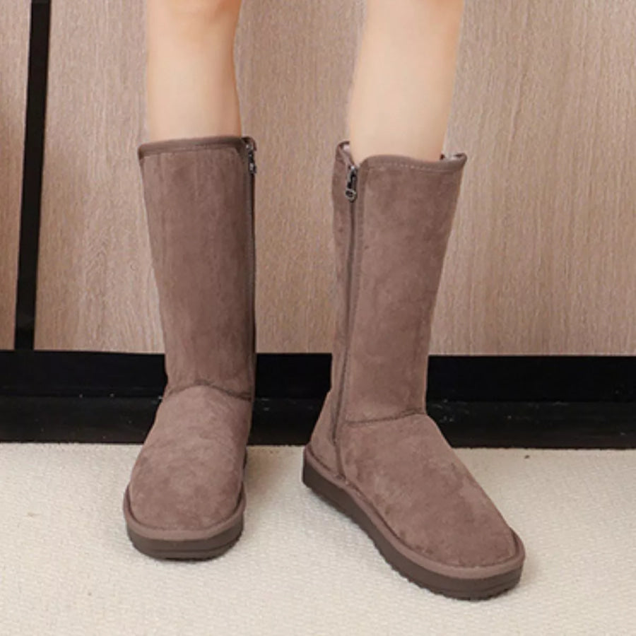 Knee-High Boots with Zipper Apparel and Accessories