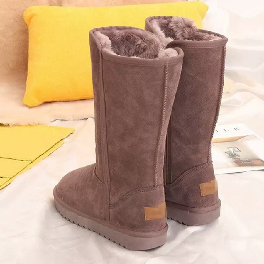 Knee-High Boots with Zipper Apparel and Accessories