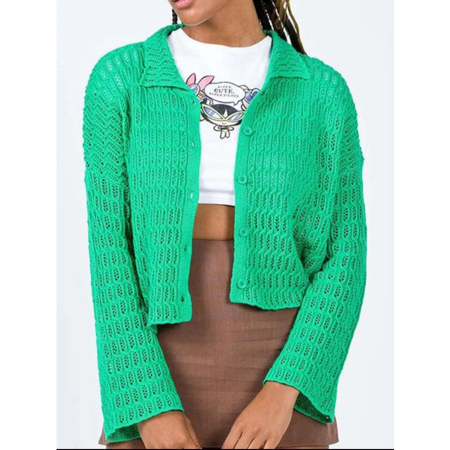 Knit Button-Down Cardigan Apparel and Accessories