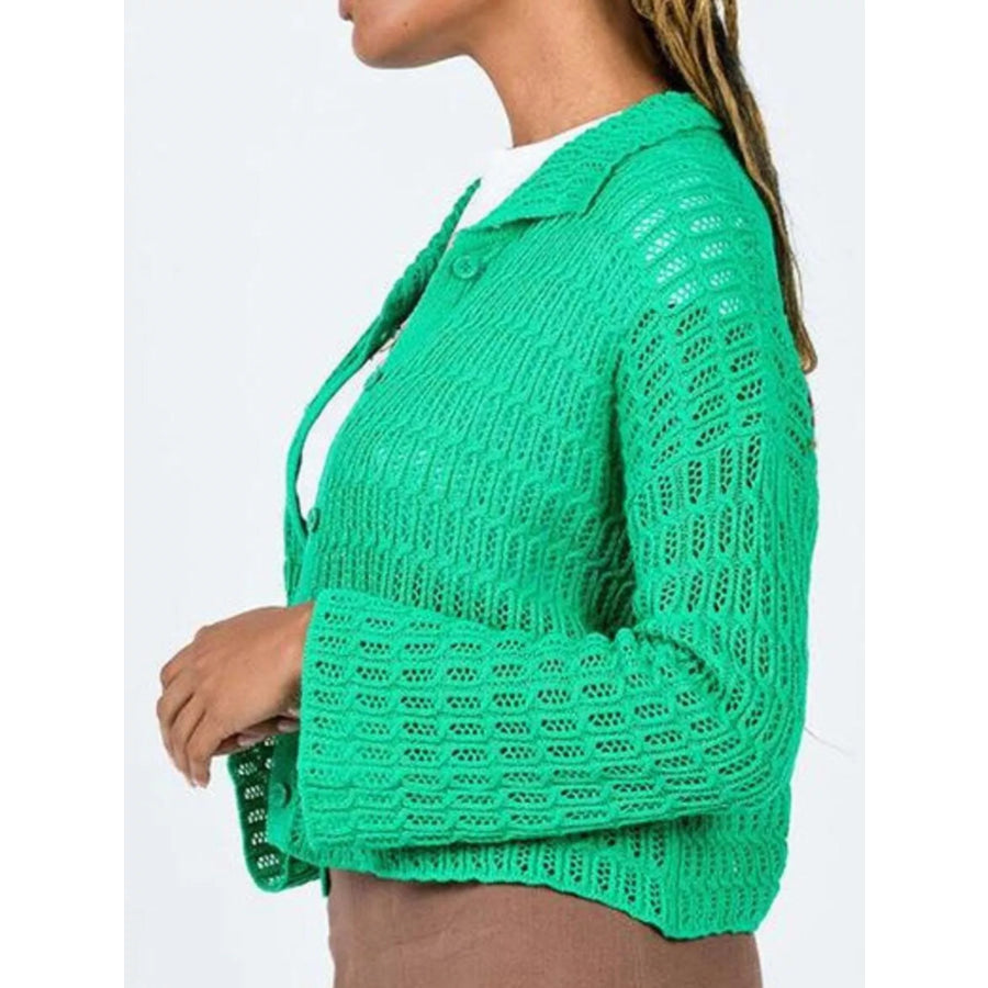 Knit Button-Down Cardigan Apparel and Accessories
