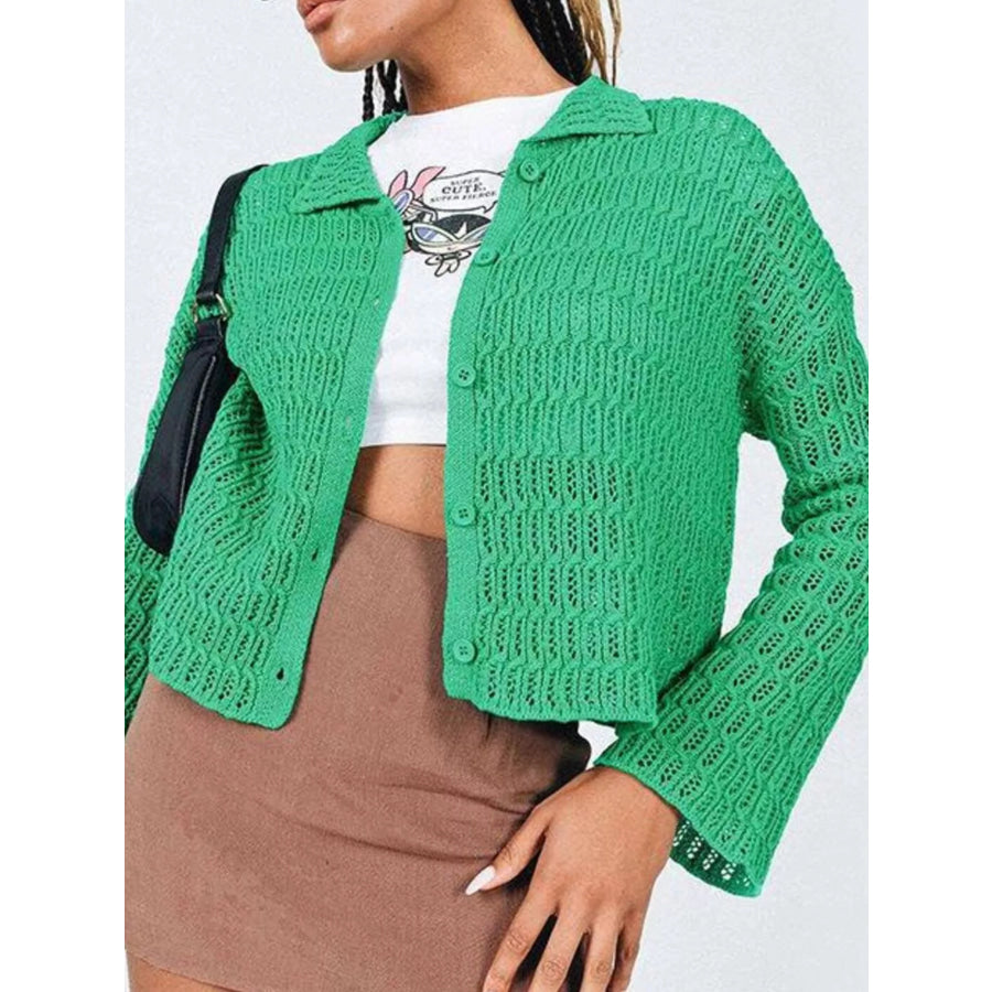 Knit Button-Down Cardigan Apparel and Accessories