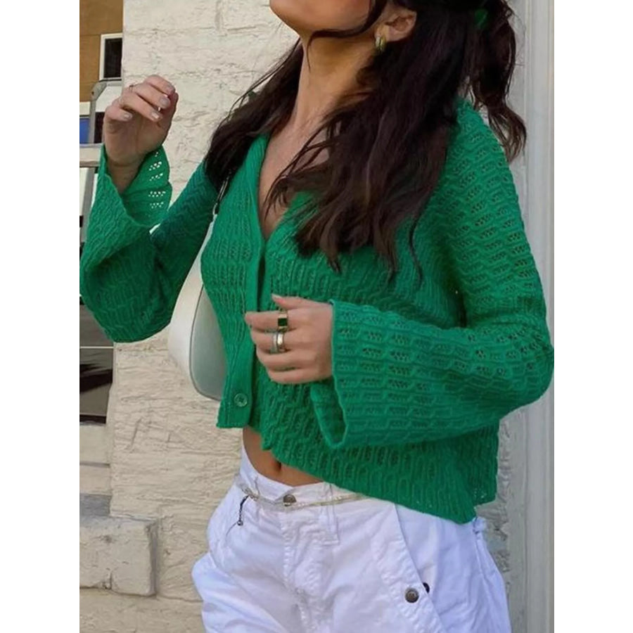 Knit Button-Down Cardigan Apparel and Accessories