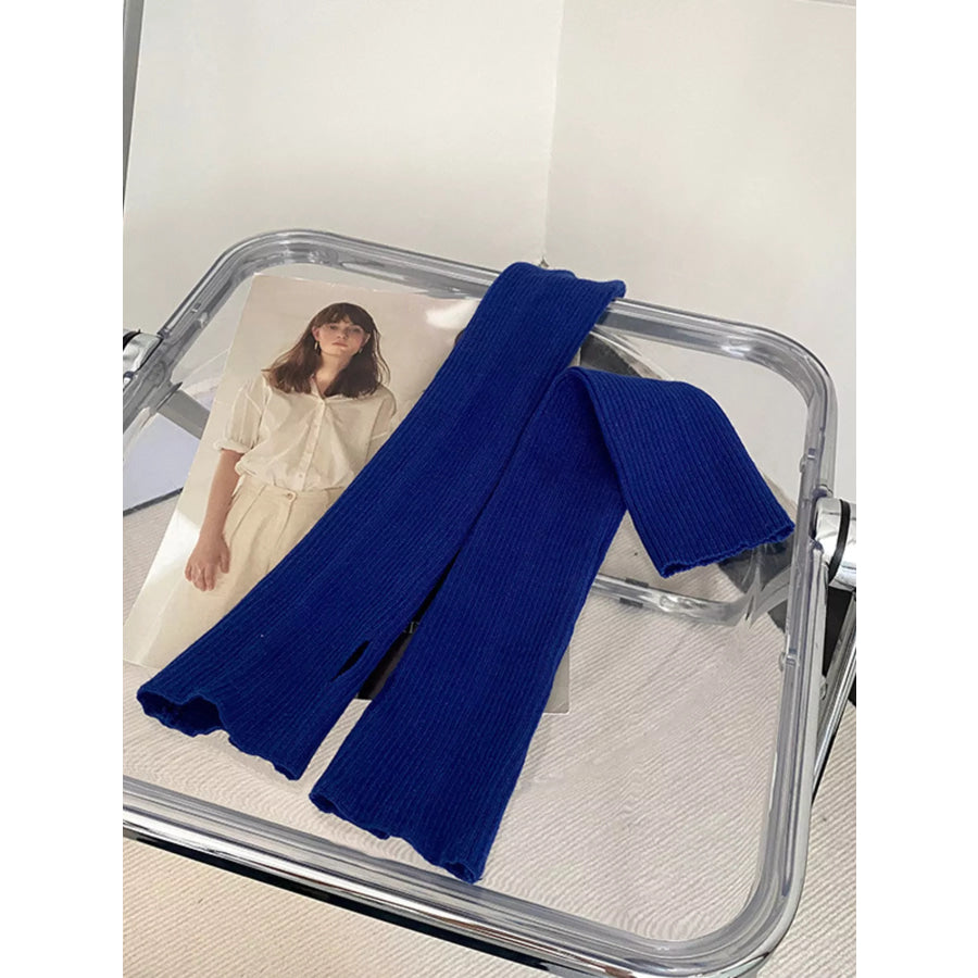 Knitted Arm Warmer Gloves Blue / One Size Apparel and Accessories