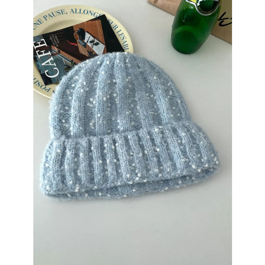 Knitted Beanie Hat Blue / ONESIZE Apparel and Accessories