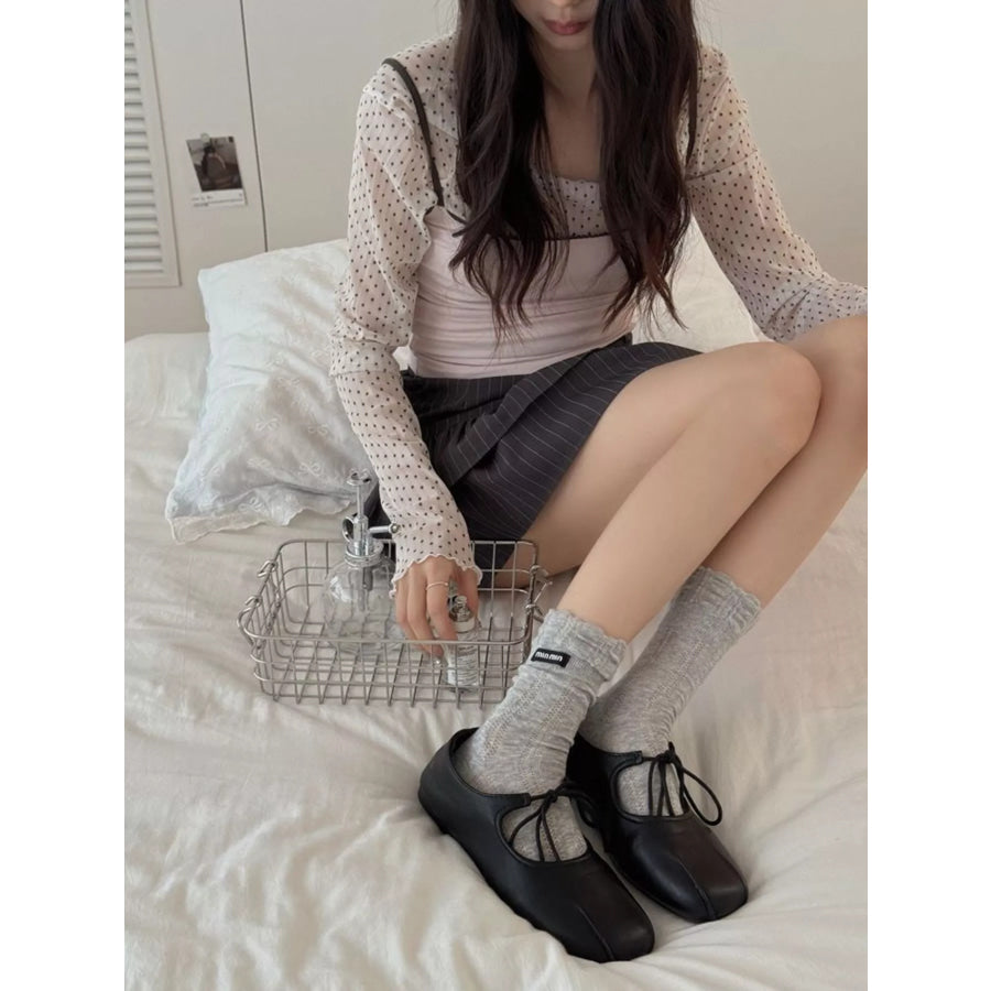 Knitted Crew Socks Apparel and Accessories