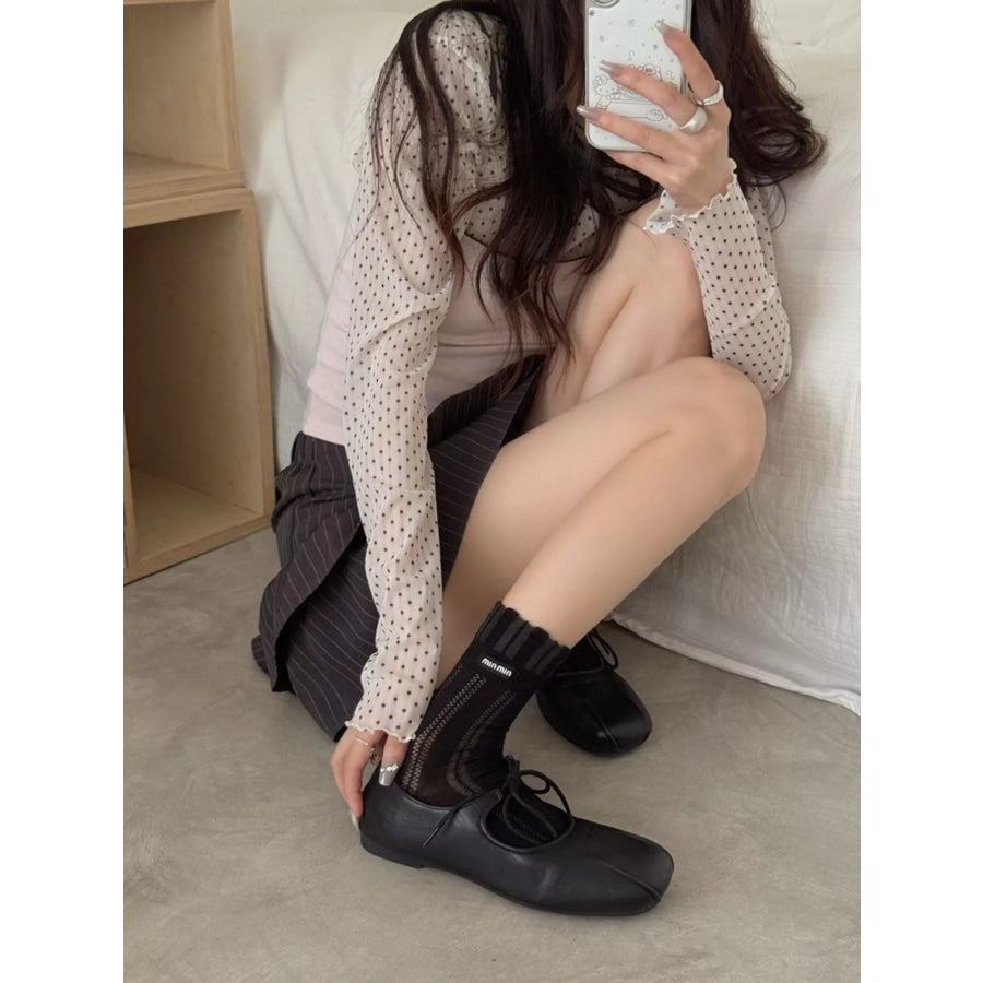 Knitted Crew Socks Apparel and Accessories