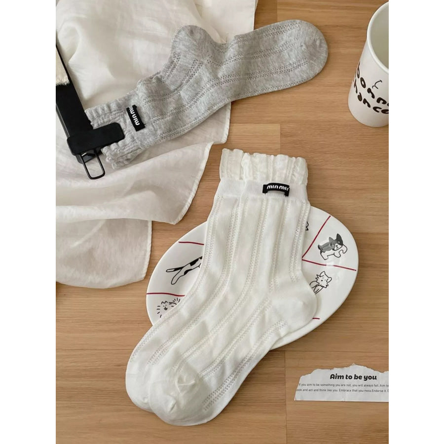 Knitted Crew Socks Apparel and Accessories