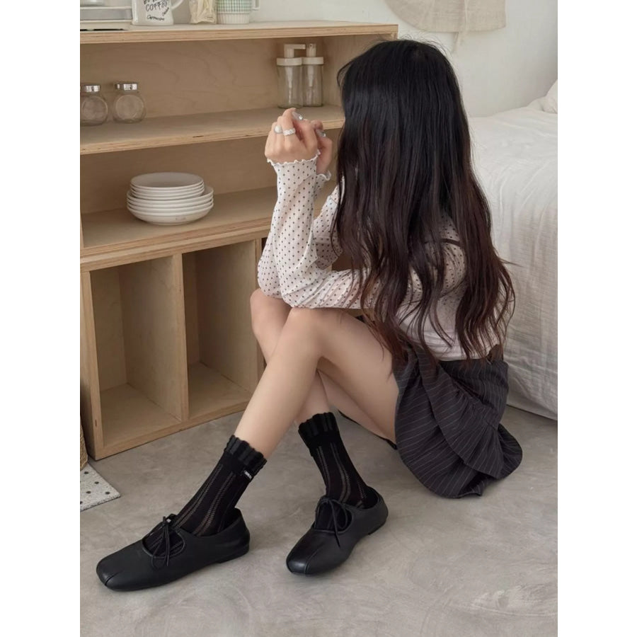 Knitted Crew Socks Apparel and Accessories