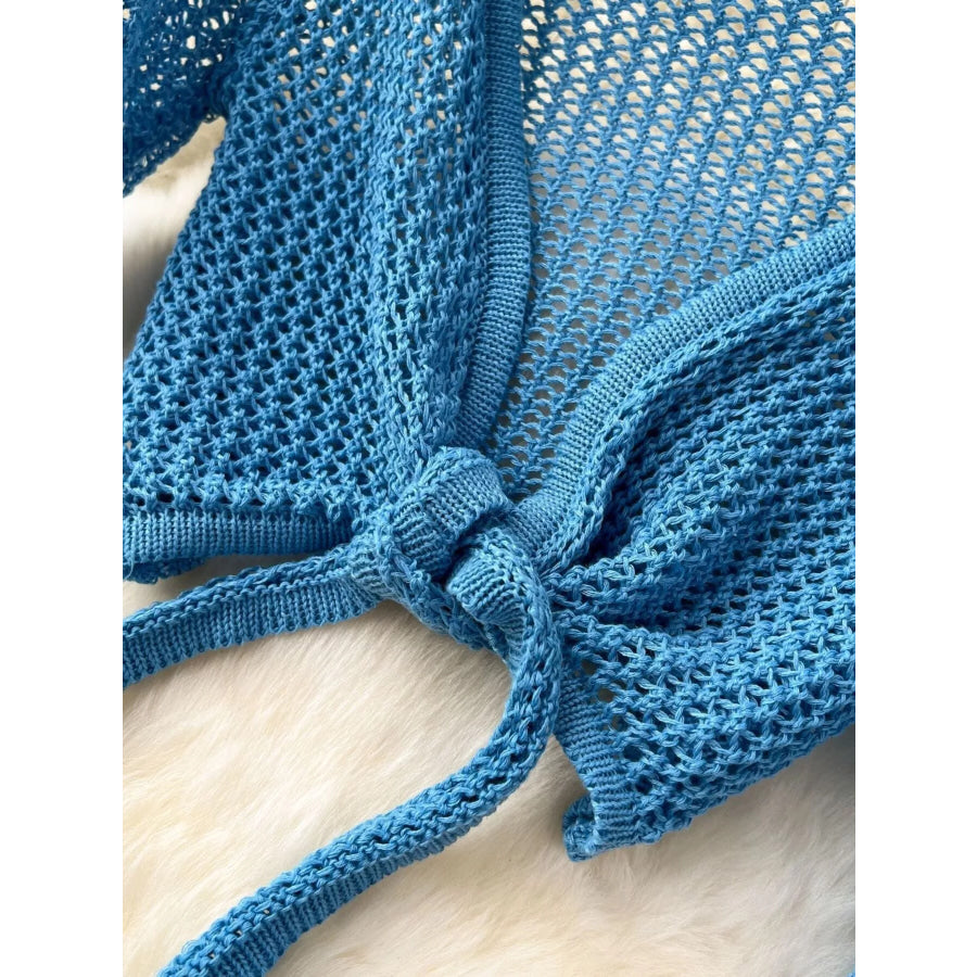 Knitted Crop Top and Slit Skirt Set Apparel and Accessories