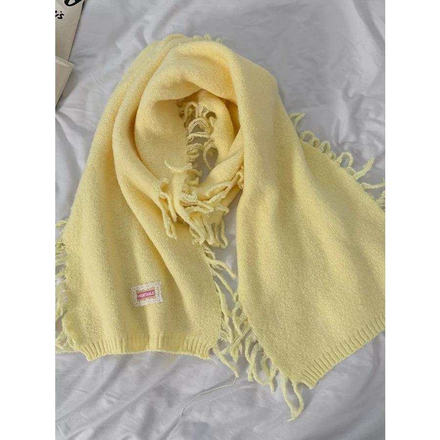 Knitted Fringe Scarf Apparel and Accessories