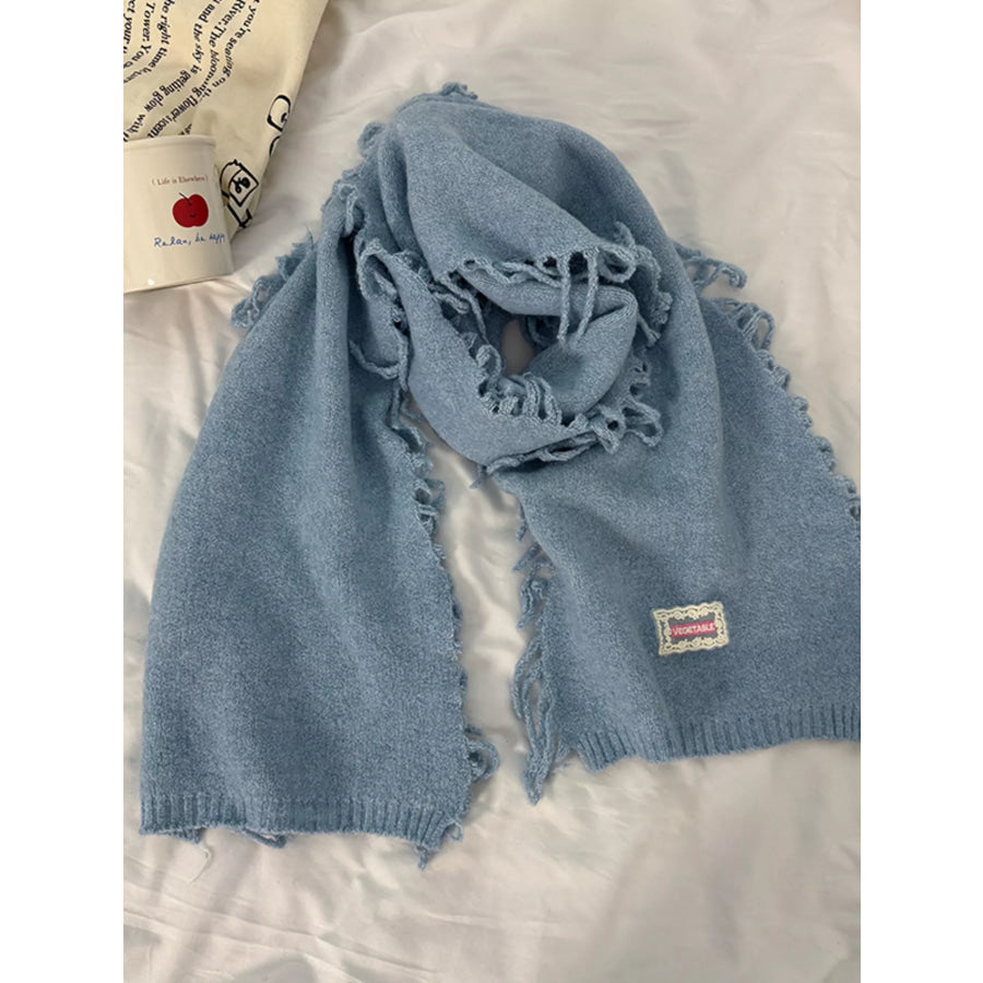 Knitted Fringe Scarf Apparel and Accessories