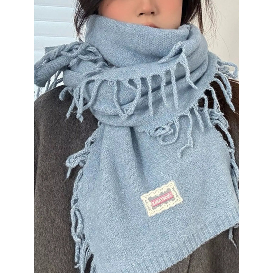 Knitted Fringe Scarf Apparel and Accessories