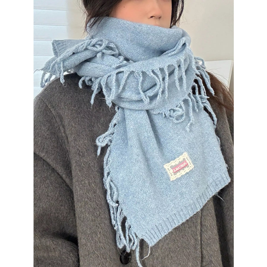 Knitted Fringe Scarf Apparel and Accessories