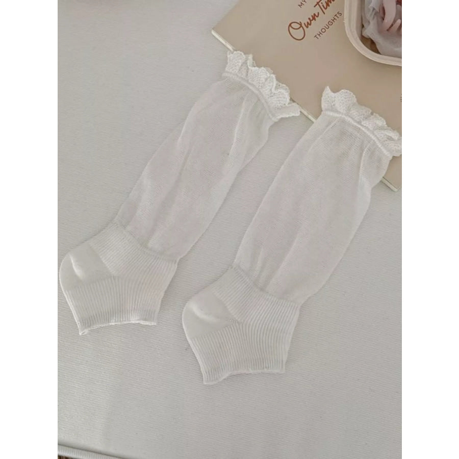 Knitted Half Sole Socks White / One Size Apparel and Accessories
