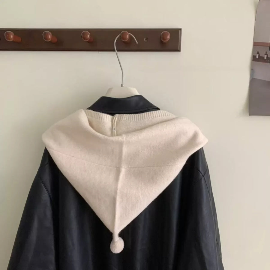 Knitted Hooded Scarf Apparel and Accessories