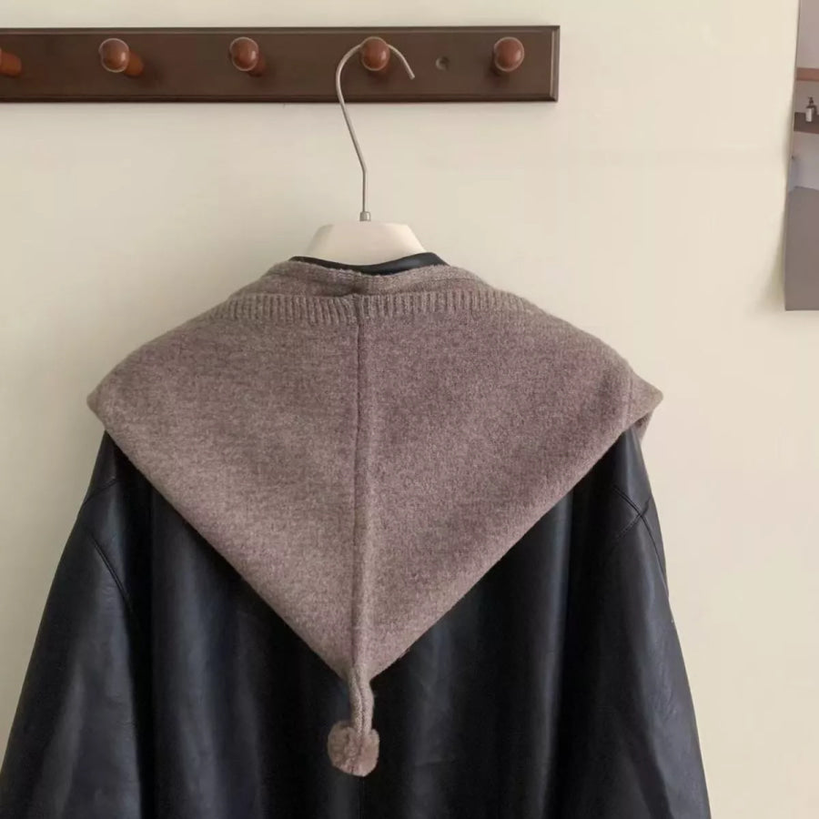 Knitted Hooded Scarf Apparel and Accessories