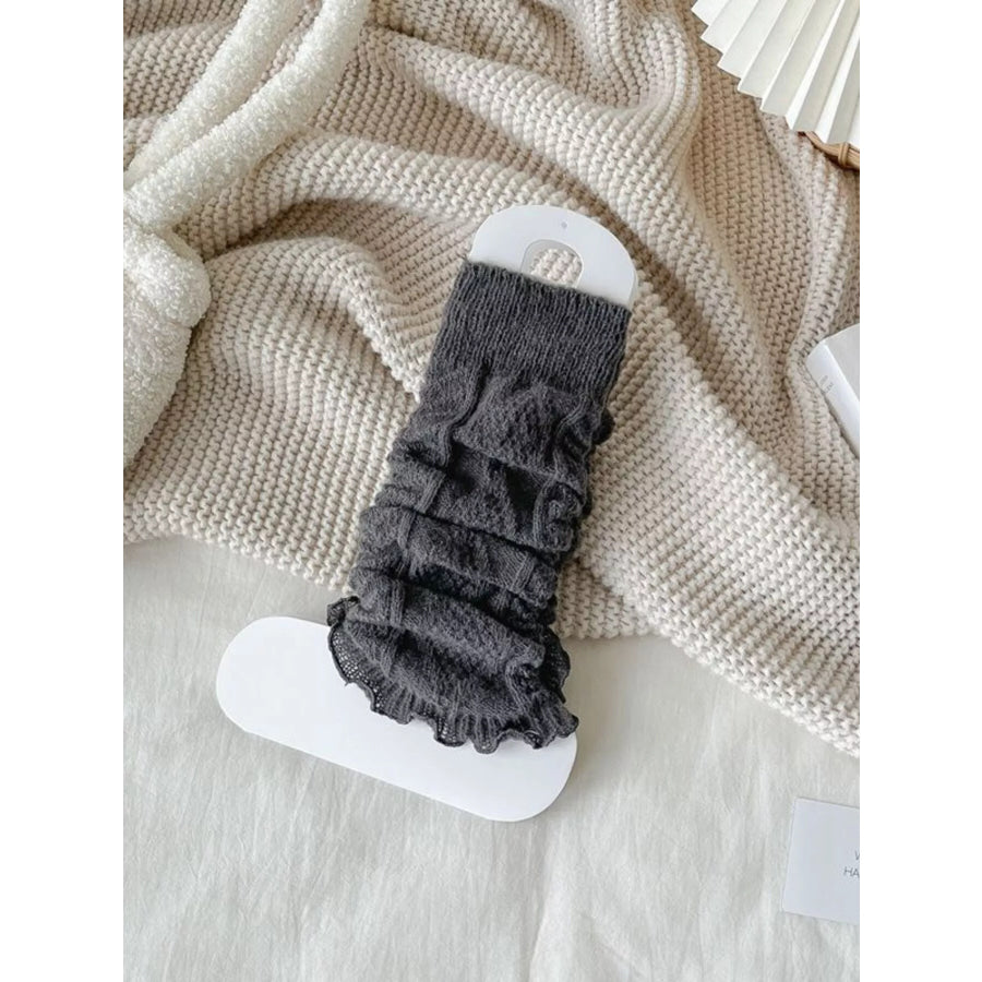 Knitted Leg Warmers Carbon Gray / One Size Apparel and Accessories