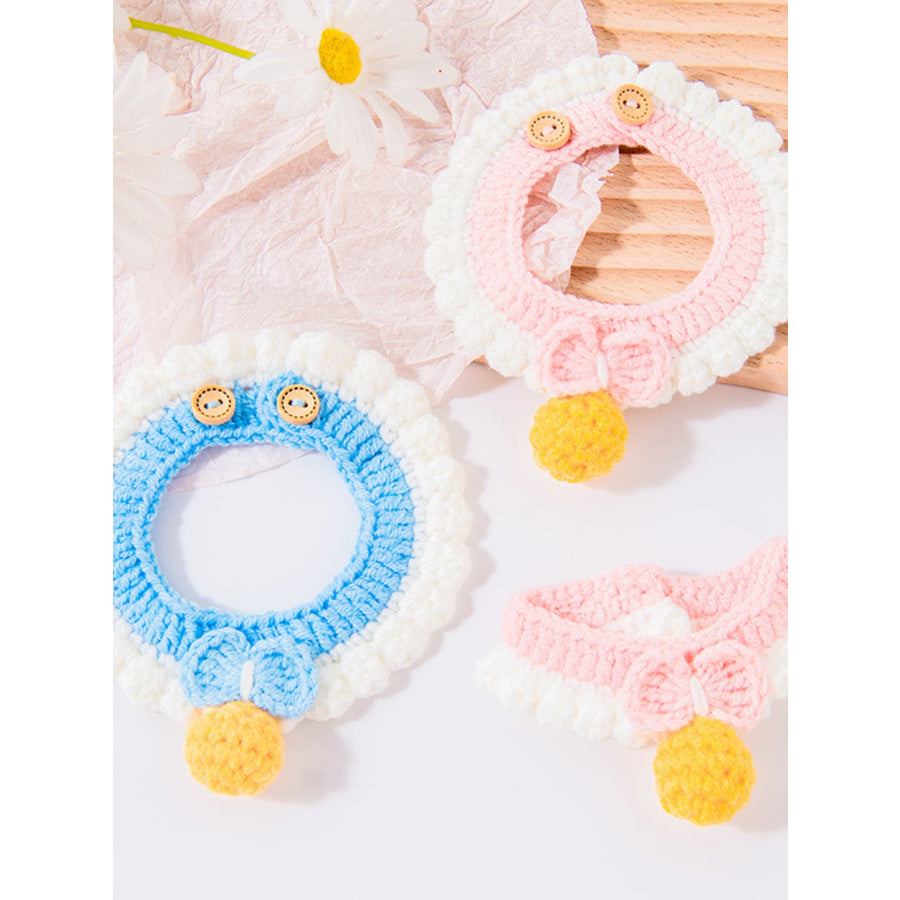 Knitted Pet Scarves Apparel and Accessories
