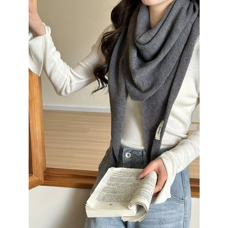 Knitted Solid Color Scarf Apparel and Accessories