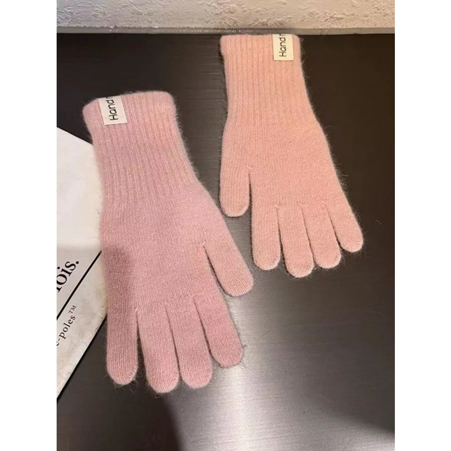 Knitted Winter Gloves Blush Pink / ONESIZE Apparel and Accessories