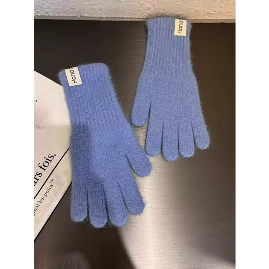 Knitted Winter Gloves Dusty Blue / ONESIZE Apparel and Accessories
