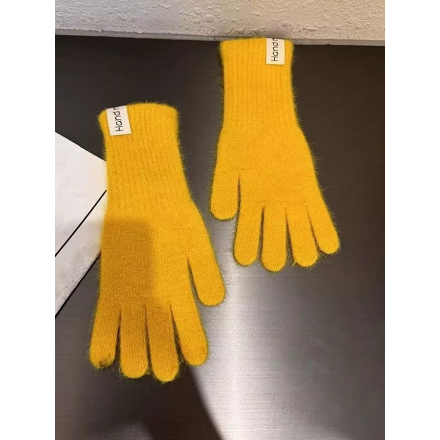 Knitted Winter Gloves Gold / ONESIZE Apparel and Accessories