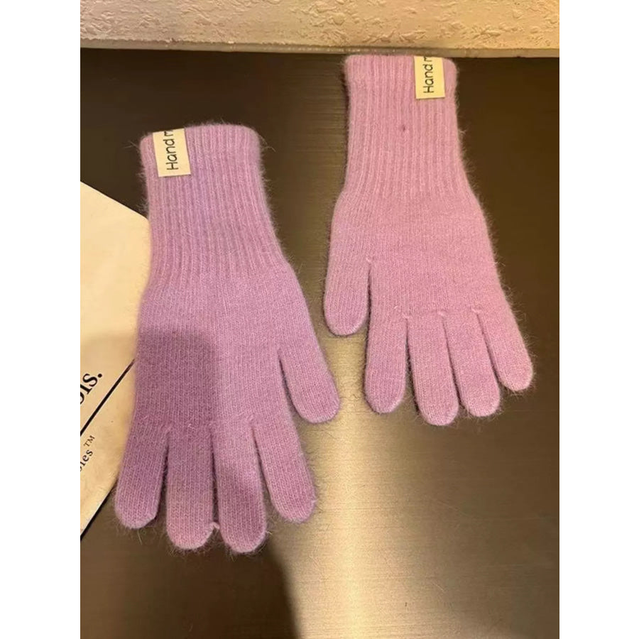 Knitted Winter Gloves Lilac / ONESIZE Apparel and Accessories