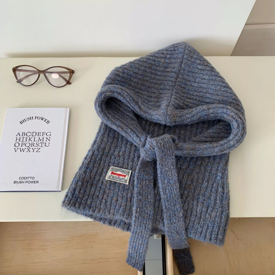 Knitted Winter Scarf Hat Dusty Blue / One Size Apparel and Accessories