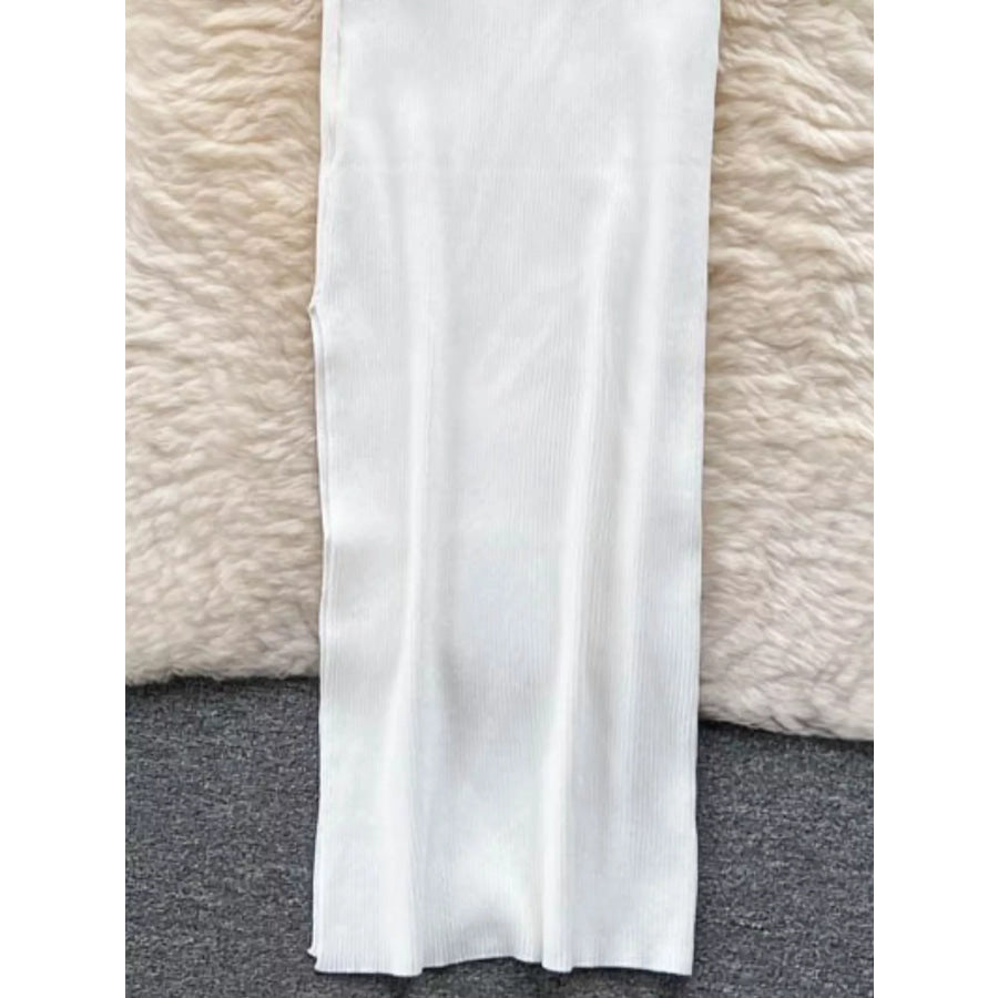 Knot Back Sleeveless Knit Bodycon Midi Dres Apparel and Accessories