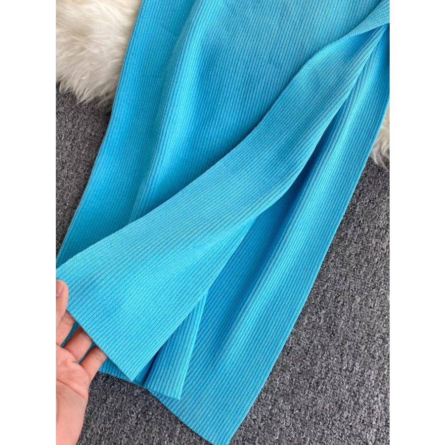 Knot Back Sleeveless Knit Bodycon Midi Dres Apparel and Accessories