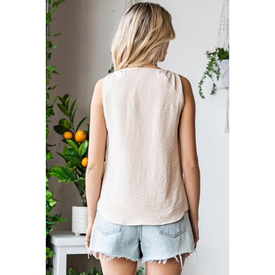 Knot Detail V-Neck Tank