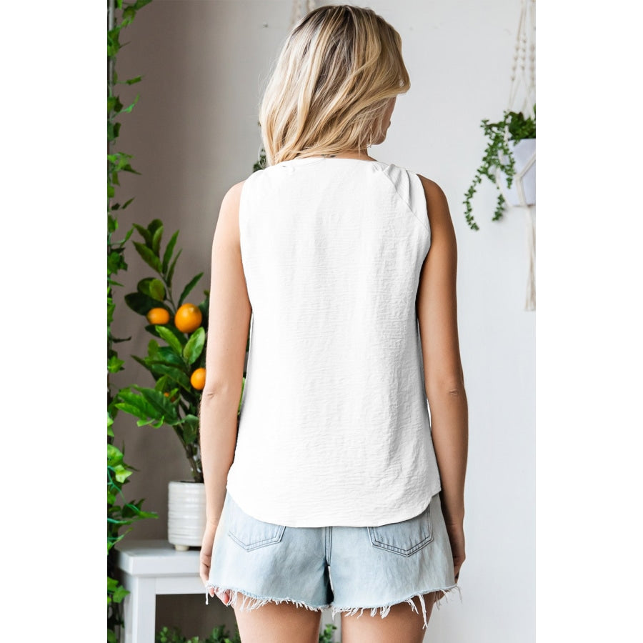 Knot Detail V-Neck Tank