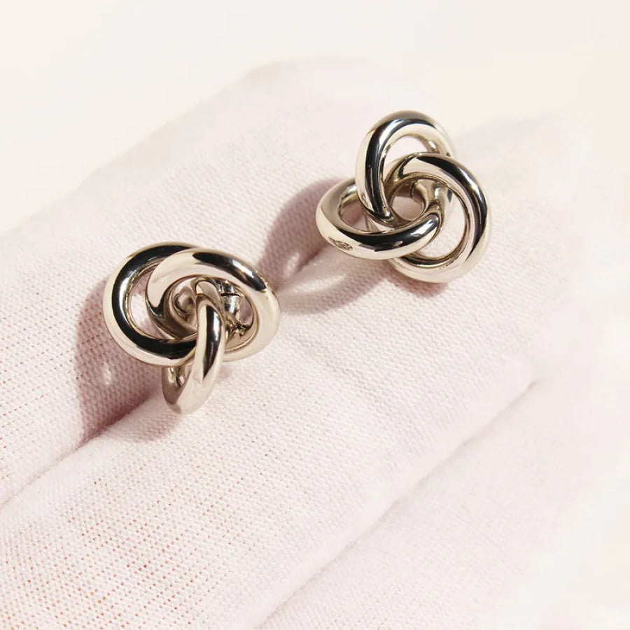 Knotted Stud Earrings (Pre-Order) Silver Earrings