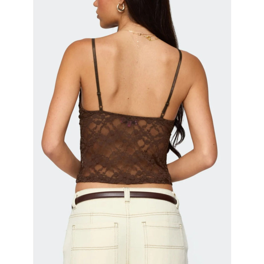 Lace Adjustable Strap Cami Apparel and Accessories