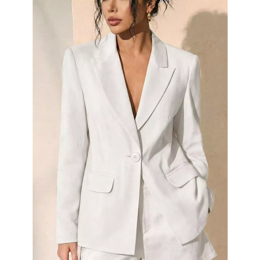 Lace-Back One Button Blazer Apparel and Accessories
