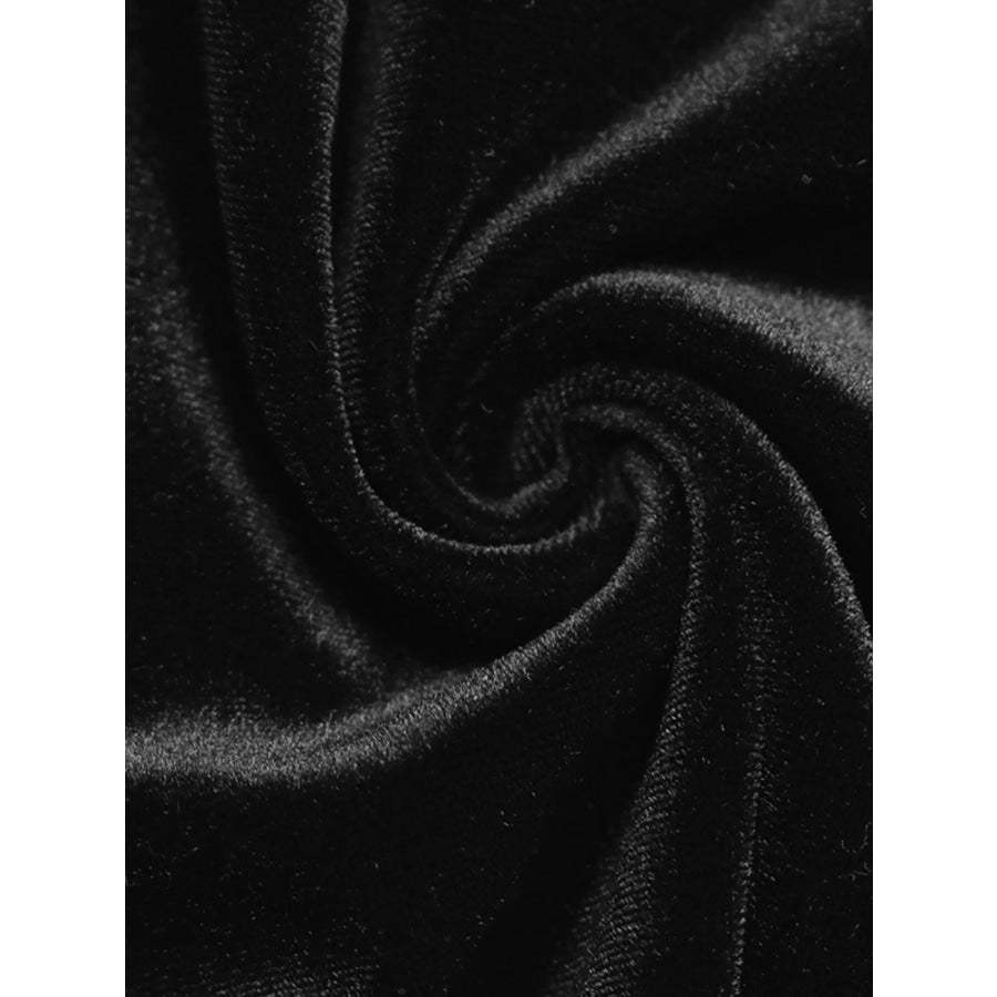 Lace Bow Tie Velvet Blouse Apparel and Accessories