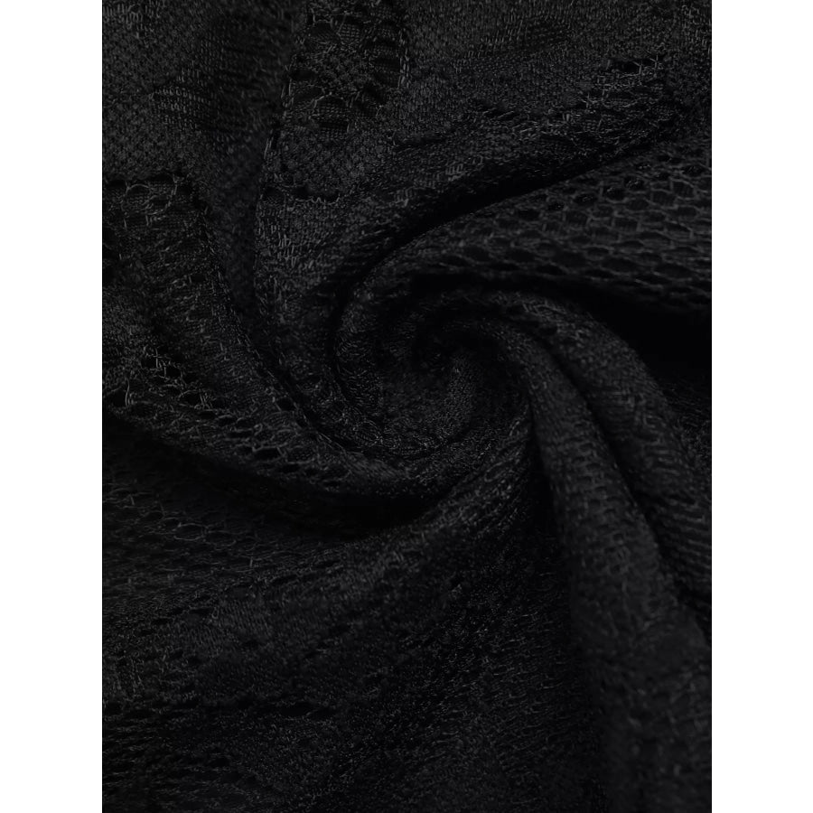 Lace Bowknot Slim Fit Top Apparel and Accessories
