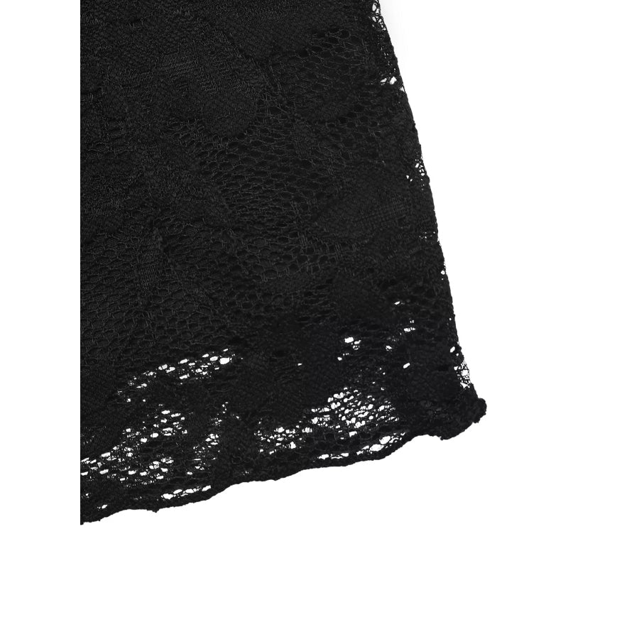 Lace Bowknot Slim Fit Top Apparel and Accessories
