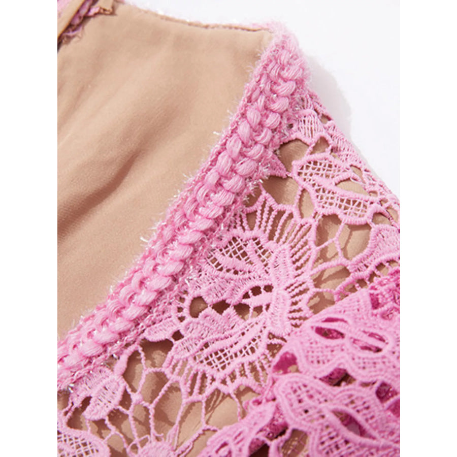 Lace Button-Up Midi Dress Apparel and Accessories