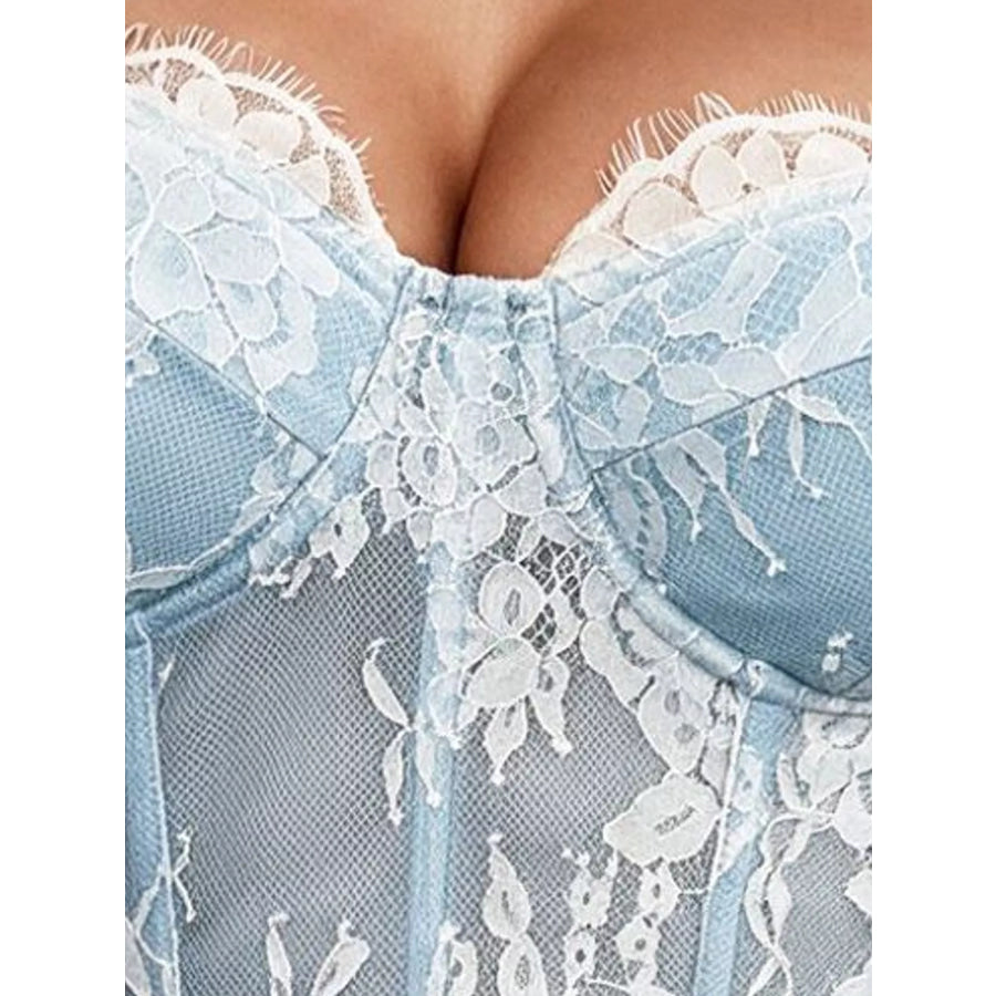 Lace Corset Tube Top Apparel and Accessories