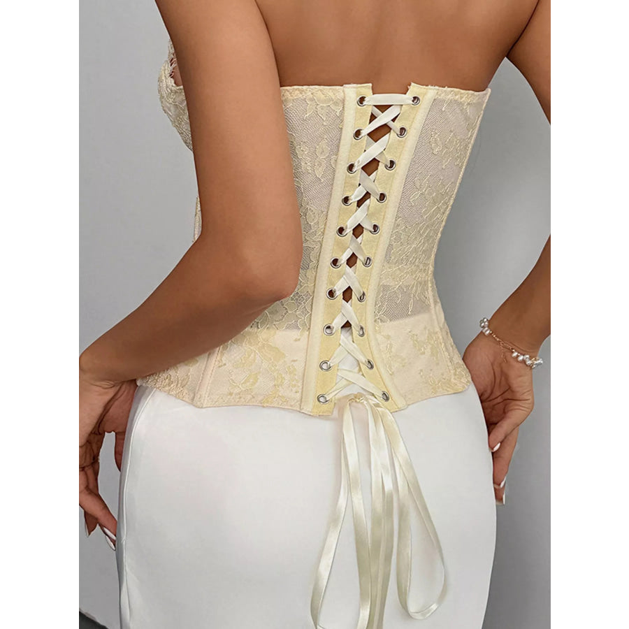 Lace Corset Tube Top Apparel and Accessories