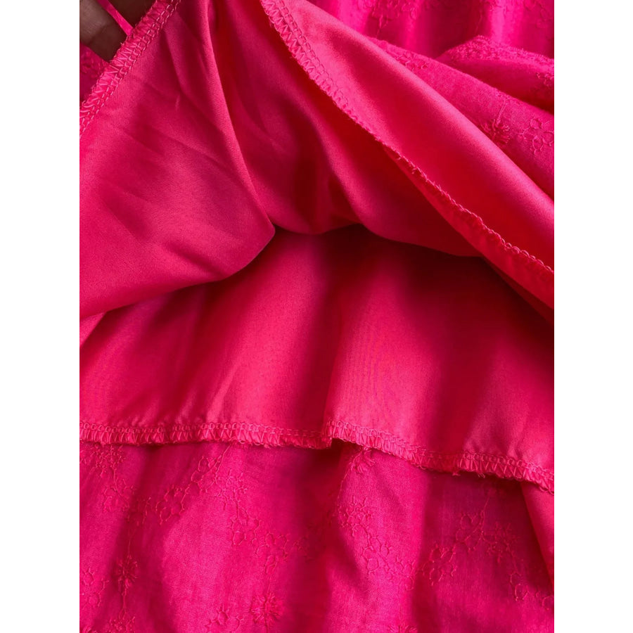Lace Detail A-Line Midi Dress Apparel and Accessories