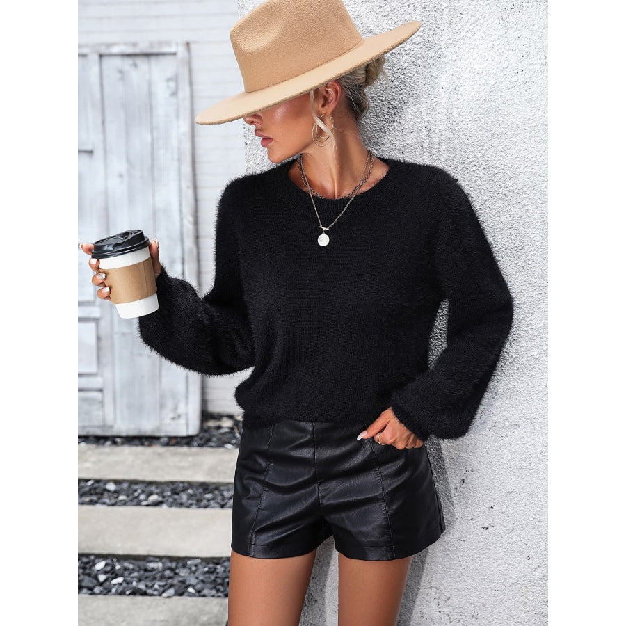 Lace Detail Cutout Long Sleeve Pullover Sweater