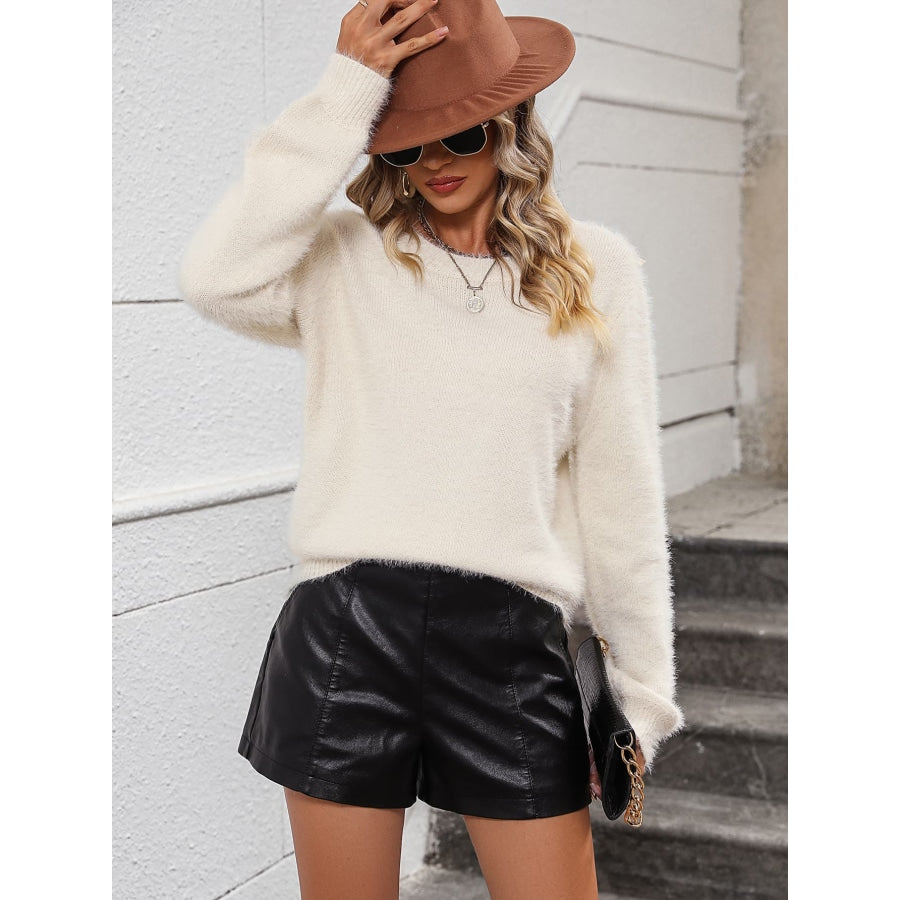 Lace Detail Cutout Long Sleeve Pullover Sweater