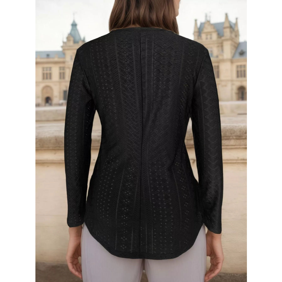Lace Detail Long Sleeve T-Shirt Apparel and Accessories