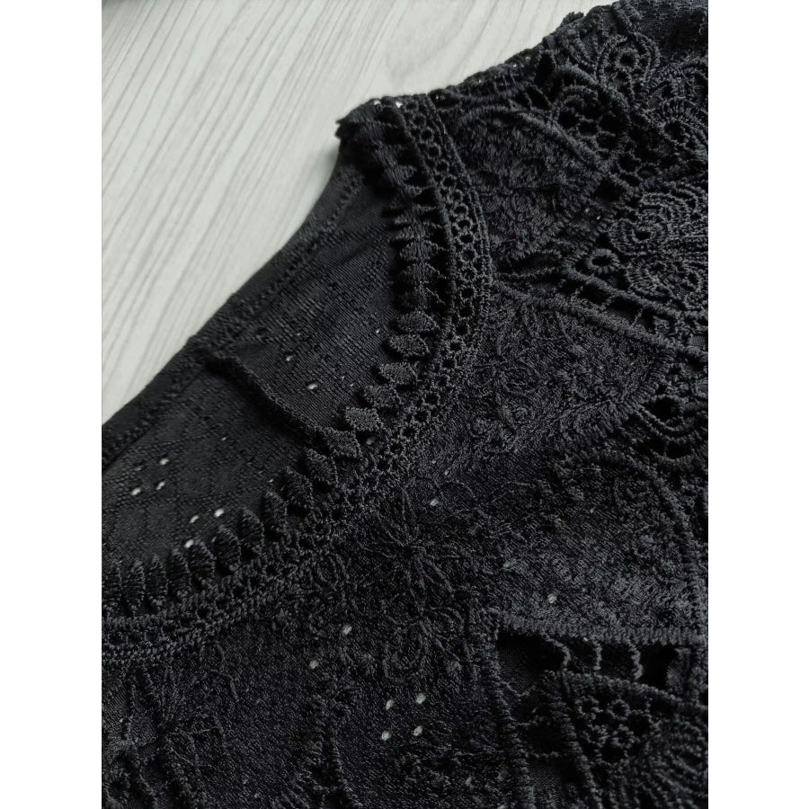 Lace Detail Long Sleeve T-Shirt Apparel and Accessories