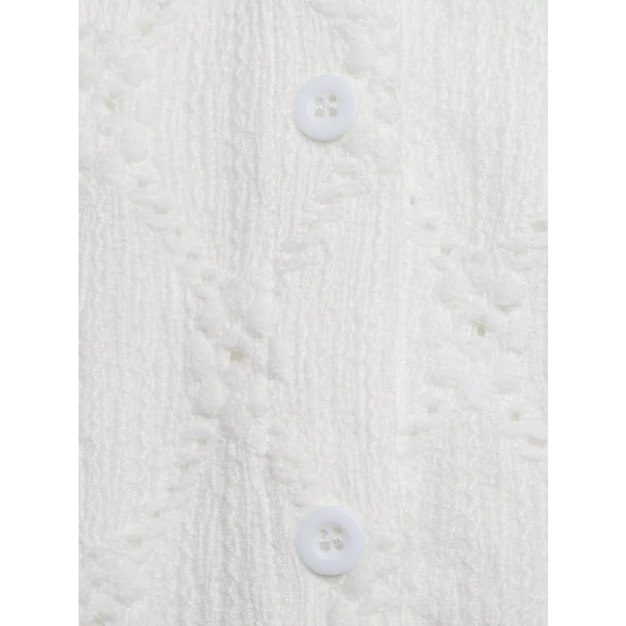 Lace Detail Ruffle Sleeve Button Up Shirt Apparel and Accessories