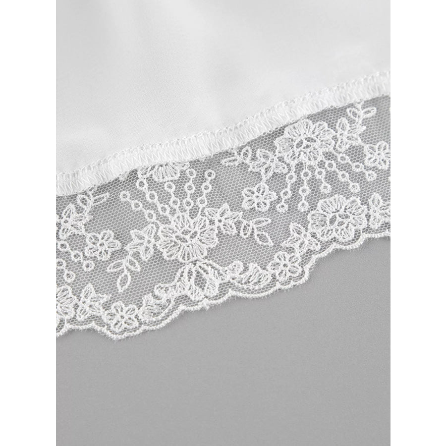 Lace Detail Short Sleeve Top and Skirt Set Apparel and Accessories