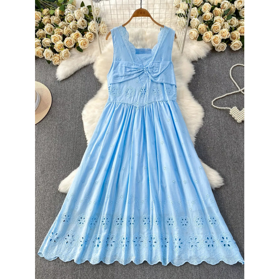Lace Detail Sleeveless Dress Apparel and Accessories